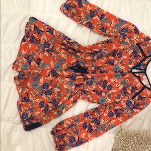 Flower printed romper!